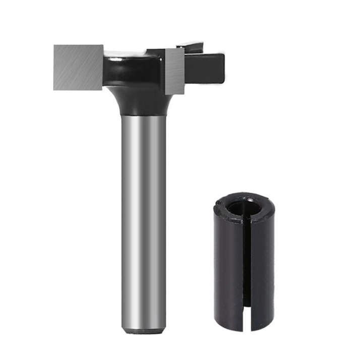 1/4 Inch 6.35mm Shank - LAVIE 1/4 Inch 6mm Shank 3 Flutes CNC Spoilboard Surfacing Router Bit Slab F