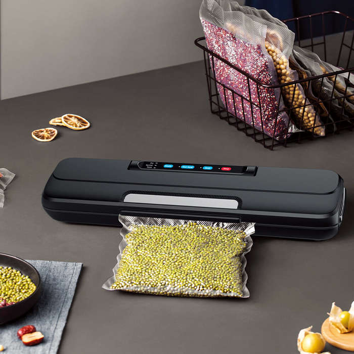 White - Automatic Touch Control Sealing Machine Vacuum Sealer Fully Automatic Touch Button Sealing M