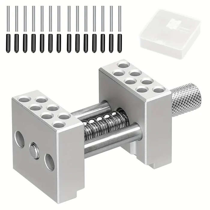 1 set - Adjustable Aluminum Alloy Mini Bench Vise Multi-Function Clamp Fixing Tool for DIY Crafts Mo