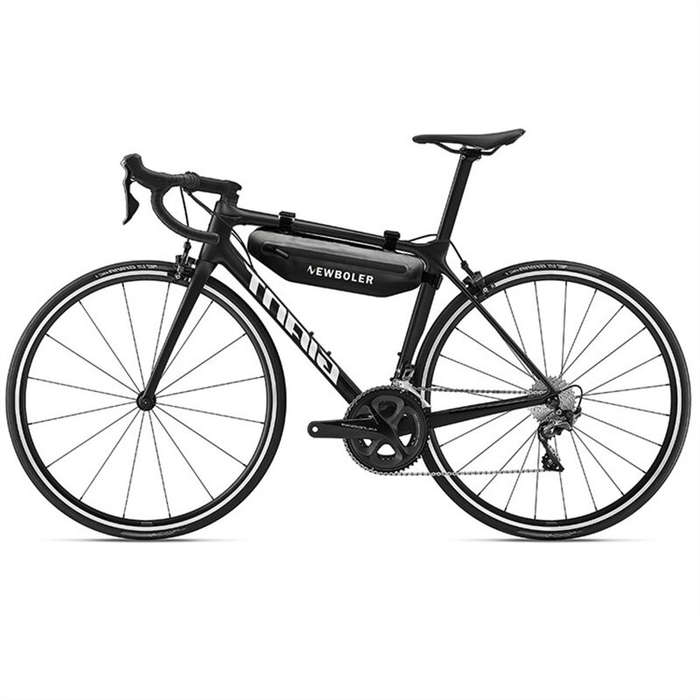 Black - NEWBOLER Bicycle Triangle Bag Bike Frame Front Tube Bag Waterproof Cycling Bag Battery Panni