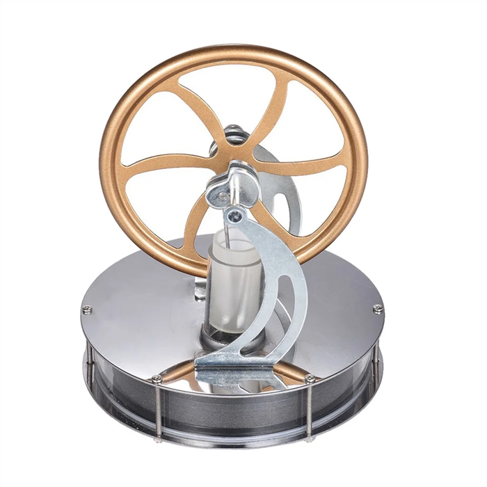 Gold - LL-001 Metal Low Temperature Stirling Engine Model Motor Steam Heat DIY Class Education Deskt