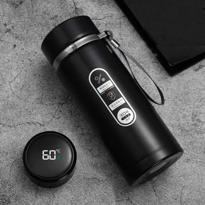 #02 - 1000ML Smart LED Temperature Display Thermos Bottle Stainless Steel Portable Insulated Cup SUS