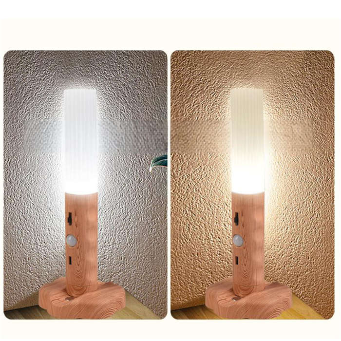 Warm Light - LED Motion Sensor Night Light Kitchen Cabinet Light Usb Rechargeable Wall Light Home Be