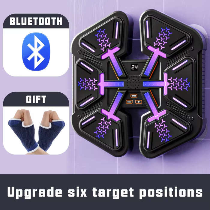 Black 6 Target - KALOAD Smart Music Bluetooth Boxing Machine Adult Children Sports Fitness Boxing Tr