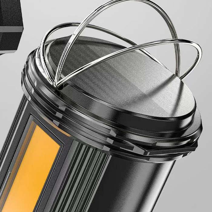 800LM LED+COB Handheld Flashlight Type-C USB Rechargeable Triple Light Source LED Searchlight Waterp