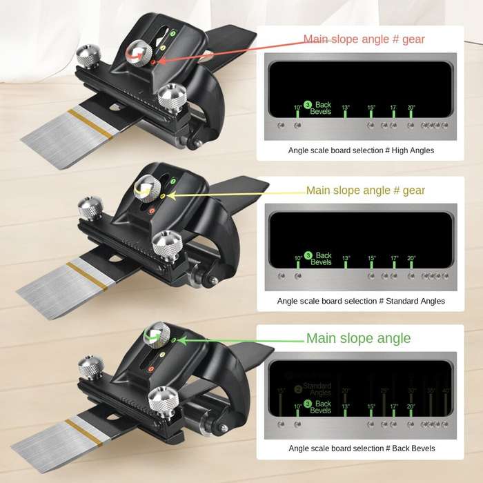 Black - Sharpening Guide with Angle Scale Board Precise Sharpening for Chisels and Planer Blades Erg