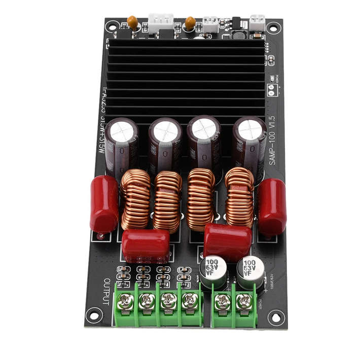 Black - TPA3255 Dual Channel Audio Power Amplifier Board 2x300W Digital HiFi Stereo High Fidelity So