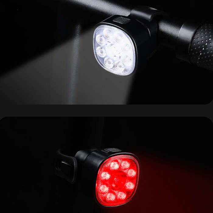 Headlight + Taillight - BIKIGHT Q9 Bike Light Set Bicycle Headlight 1500mAh Battery 8 Light Modes Ty