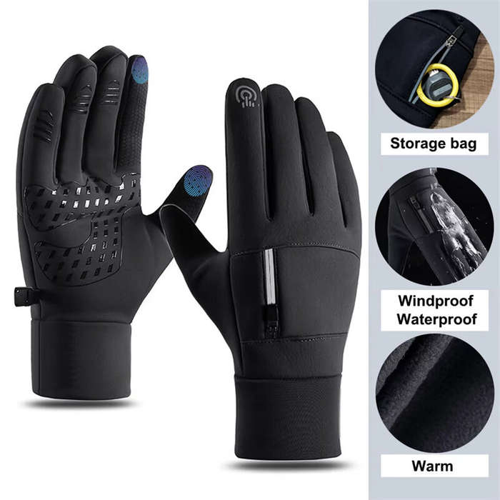 M - Touch Screen Men's Women Winter Gloves Windproof Waterproof Keep Warm Gloves Outdoor Sports Cycl