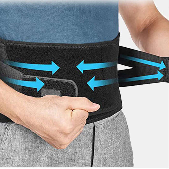 XL - KALOAD Breathable Back Support Belt for Lower Back Pain Relief with 6 Stays for Men and Women W