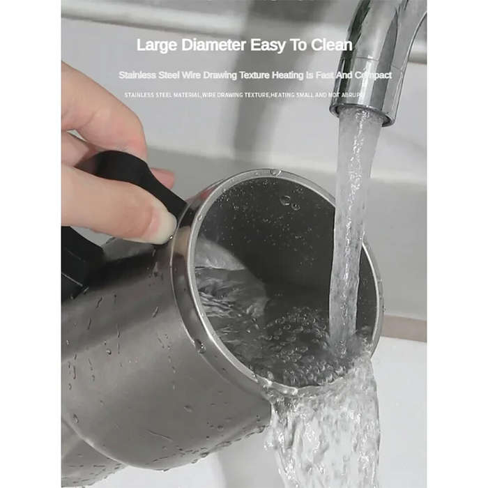 Silver - 500ML 12V Car Heating Cup Insulated Water Cup Travel Mug Bottle Car Electric Kettle Car Hea