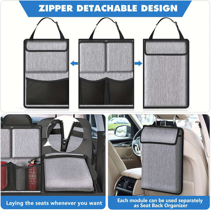 Black - Universal Car Interior Storage Bag Car Trunk Organizer Hanging Bag Vehicle Carrying Bag Trun
