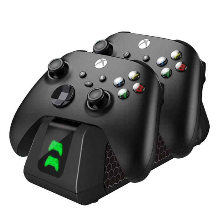 Black - SKYPHER HHC-X1052 Dual Controller Charging Dock 1800mAh Battery Type-C Rechargeable Battery
