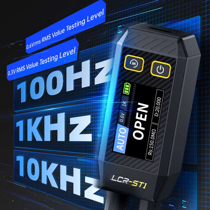 1 - FNIRSI LCR-ST1 Mini Smart Tweezer LCR SMD ESR Tester Resistance Capacitance Inductance Continuit