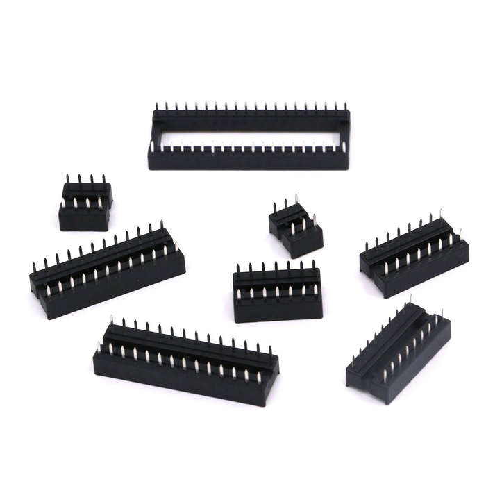 Kit - 122Pcs IC Socket Assortment Kit 2.54mm Pitch 6-40 Pin DIP Sockets for PCB Prototyping and Brea