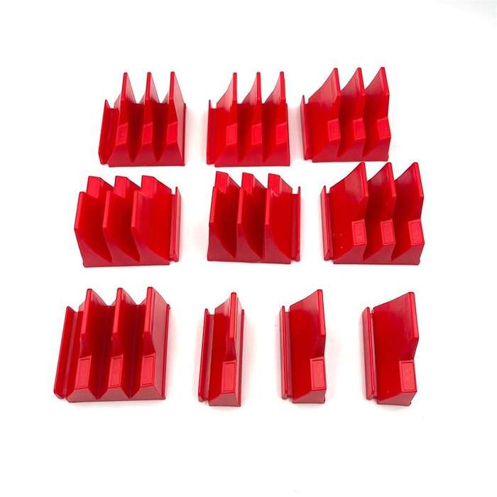 Red - Reliable Modular Toolbox Organizer 23 Slots Adjustable Non Slip Base Save Space Plastic Constr