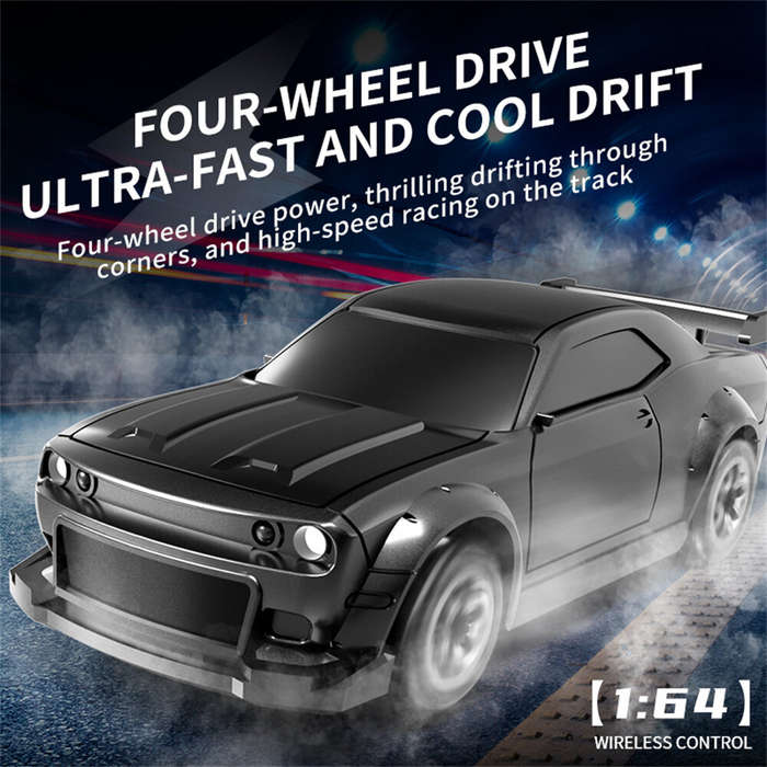 Black - XCL-165 1/64 2.4G 4WD Drift RC Car Mini Racing LED Light Full Proportional Remote Control Hi