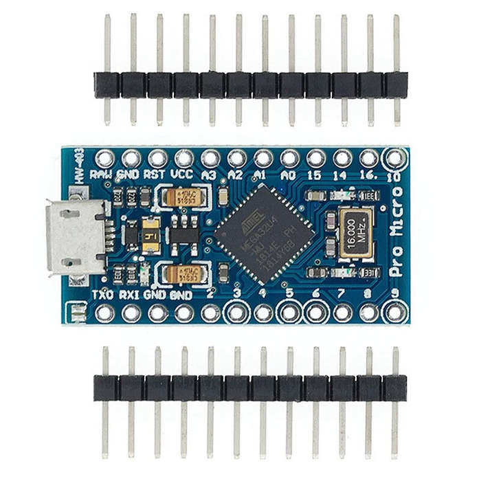 Micro Interface - Pro Micro ATmega32U4 5V 16MHz ATmega328 for ArduinoPro Mini with 2 Row Pin Header
