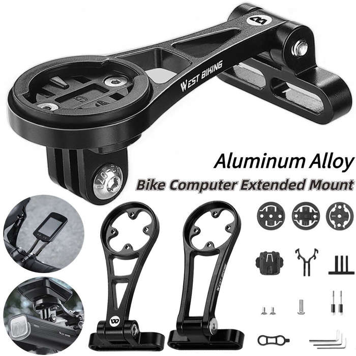 Type B - WEST BIKING Aluminum Alloy Bicycle Computer Holder Adjustable Angle Mountain Bike Headlight