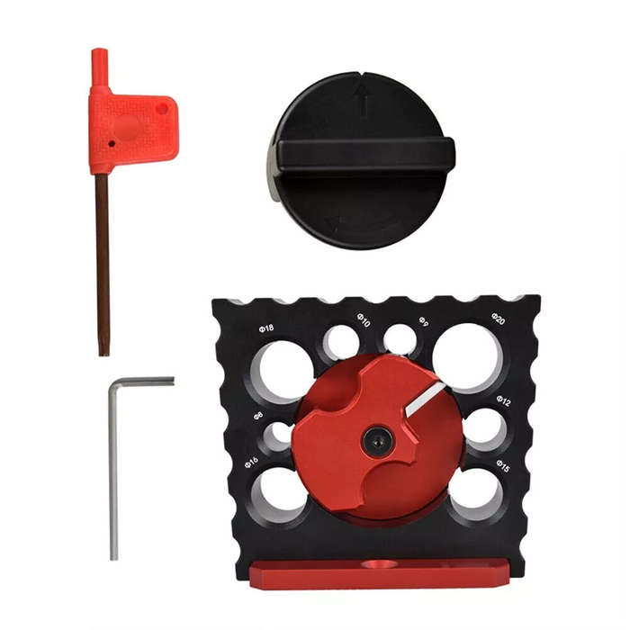 Black - 8 Holes Carbide Inserts Dowel Maker Jig High Speed Dowel Cutter Dowel Plate for Wood Rod Mil