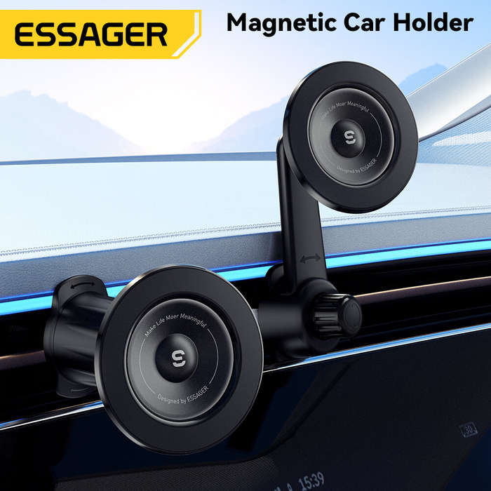 Air Vent - ESSAGER ES-ZJ27 Magnetic Car Phone Holder Air Outlet Stand 360 Full Rotating for iPhone 1