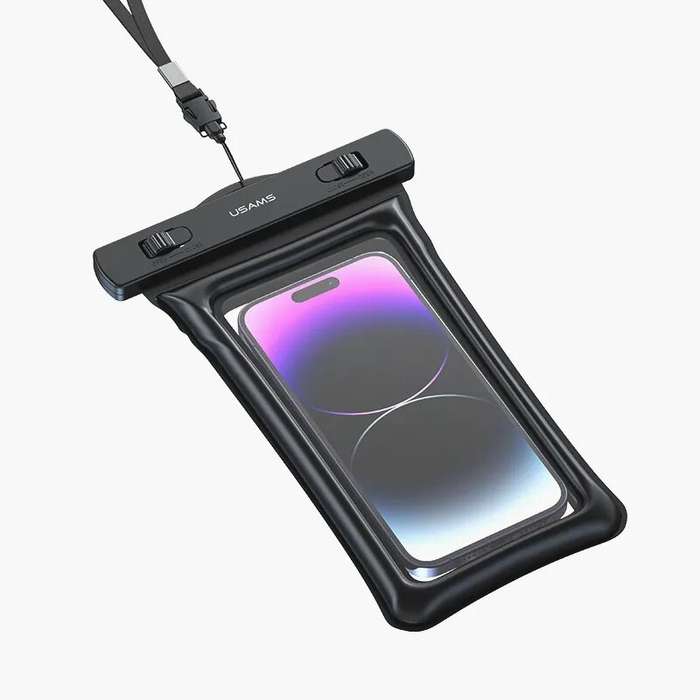 Transparent - USAMS US-YD011 7-inch IPX8 waterproof Bag With Airbag Frame With Removable Lanyard