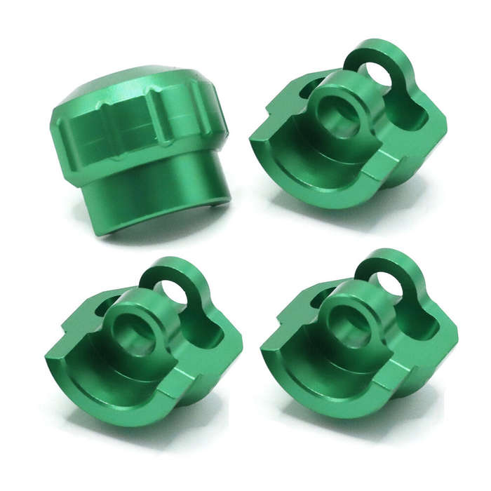 Silver - 4PCS Upgraded Shock Absorber Metal Protective Cap RC Car Parts for 1/8 1/7 Universal Model