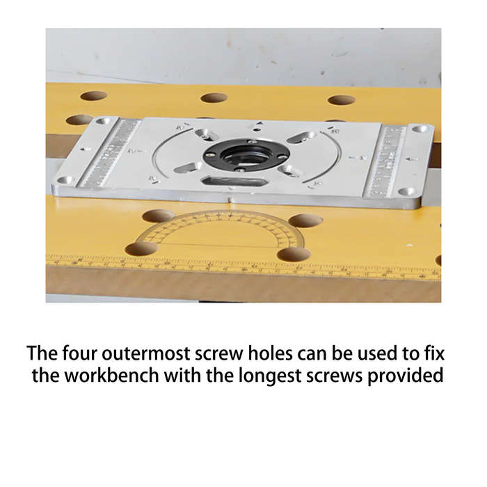 Aluminum Alloy Router Tablet Insert Plate for Woodworking Benches for Trim Routers Wood Trimming Mil