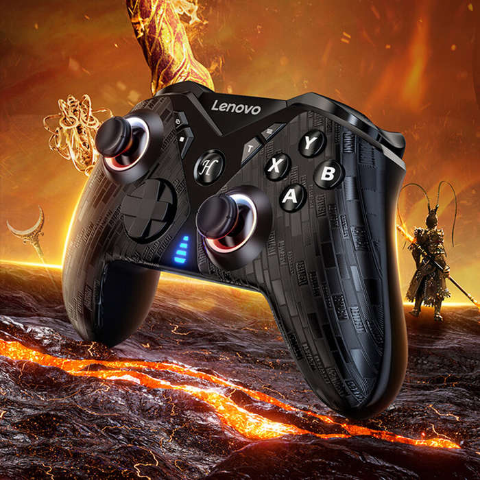 White - Lenovo S05 RGB Wireless Gaming Controller 1000Hz Wired+200Hz Wireless Return Rate Dual Hall