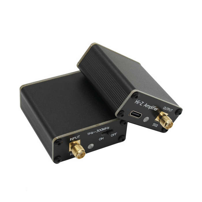 Black - High Impedance Amplifier for SDR Walkie Talkie Small Loop Antenna HackRF One Donut Antenna
