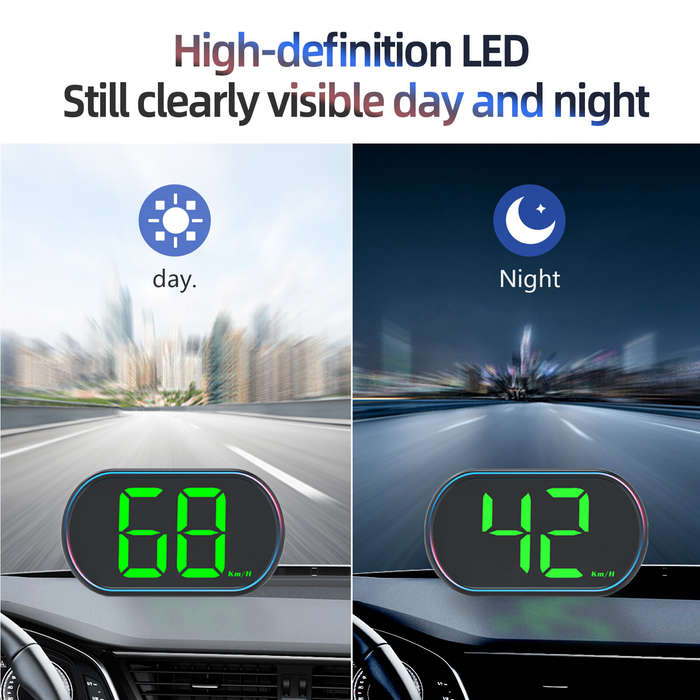 MPH - X2 Car HUD Head-up Display Car Beidou GPS Multi-function Speedometer Portable Display Head-up