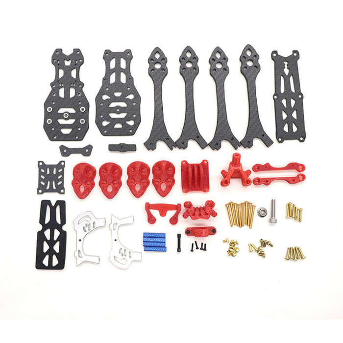 Black - HSKRC MAK5 225mm Wheelbase 3K Carbon Fiber 5 Inch Freestyle Frame Kit Support DJI Air Unit D