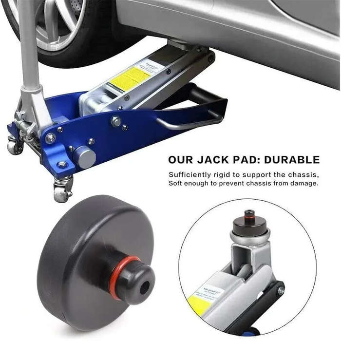 Black - 4pcs Set Car Rubber Lifting Jack Pad Adapter Tool Chassis W/ Storage Case Fits For Tesla Mod