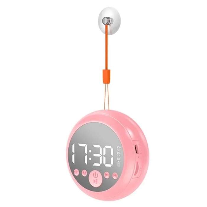 Bakeey Z2 bluetooth 5.0 Speaker Mirror Dual Alarm Clock HIFI Stereo Mini Round Shape Subwoofer Suppo