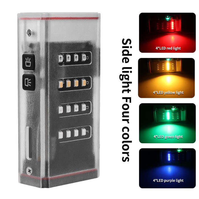 White - Multifunctional Handheld Flashlight With Super Bright Side Light Multi-color Outdoor Lightin