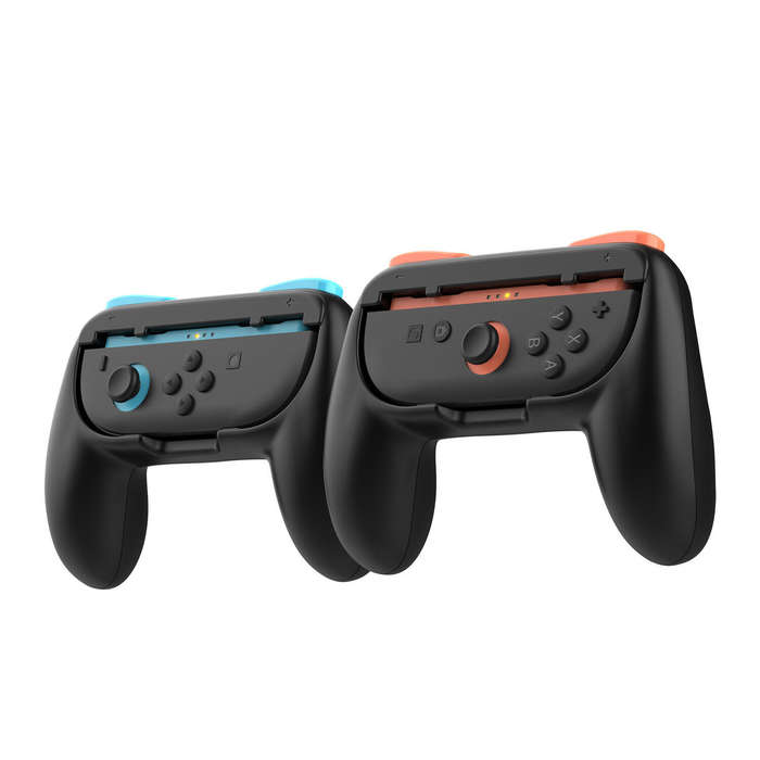 Blue/Orange - DOBE TNS-3162 Comfort Fit Grip for Switch Controllers Ergonomic Design Handle Accessor