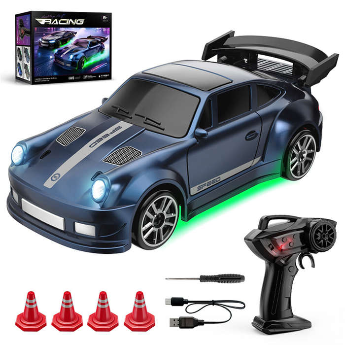 Blue 1 - WSD E84 E85 RTR 1/64 2.G 4WD RC Drift RC Car Mini Race LED Light Two Speed Full Scale Radio