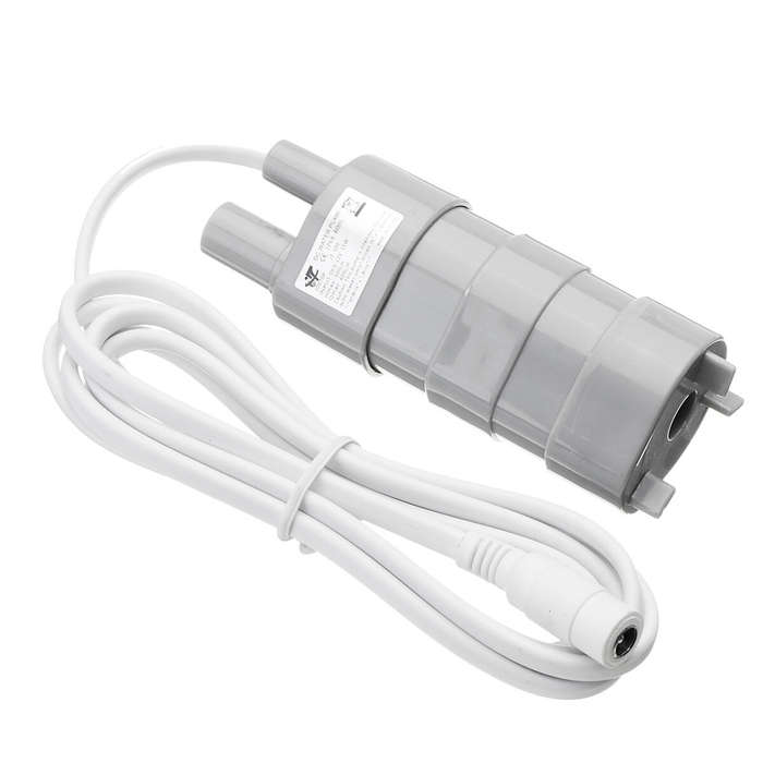 Grey - High-Efficiency JT-500 DC 12V Brushless Magnetic Submersible Water Pump 600 L/H Flow 5m Water