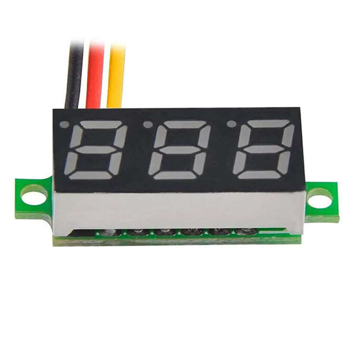 Blue - 4pcs Digital Mini Digital Voltmeter 0.28Inch Three-Line 0-100V Digital Voltmeter Gauge Tester