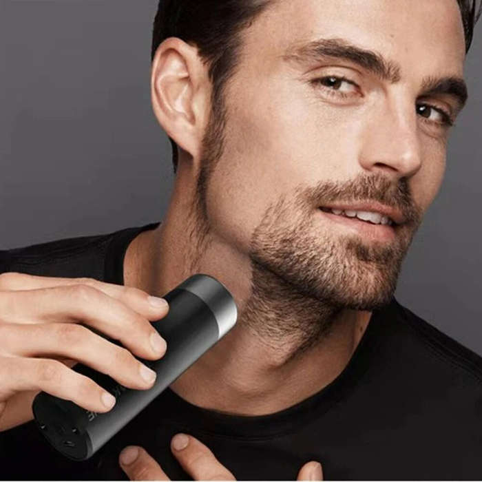Black - Portable Mini Electric Shaver USB Rechargeable Men's Hair Trimmer Beard Razor Men Shaver Fac
