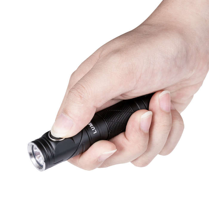 Black - Lumintop L1 Rotating Flashlight 900 Lumen 126 Meters L Flashlight 90 Degree Change 14500 Fla