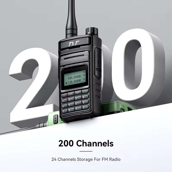 Black - TYT UV-8R 5W Portable Walkie Talkie Dual Band VHF UHF Two Way Radio DOT-MATRIX LCD 200 Chann