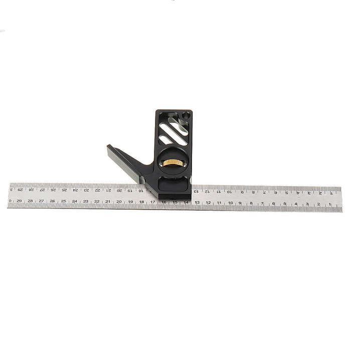 ENJOYWOOD Adjustable 300mm Aluminum Alloy Combination Square 45 90 Degree Angle Scriber Steel Ruler