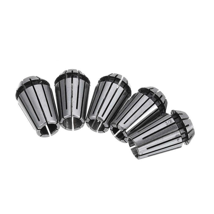 Machifit 5Pcs ER16 Collet Set 1/8-3/8 Inch Spring Chuck Collet for CNC Milling Lathe Tool