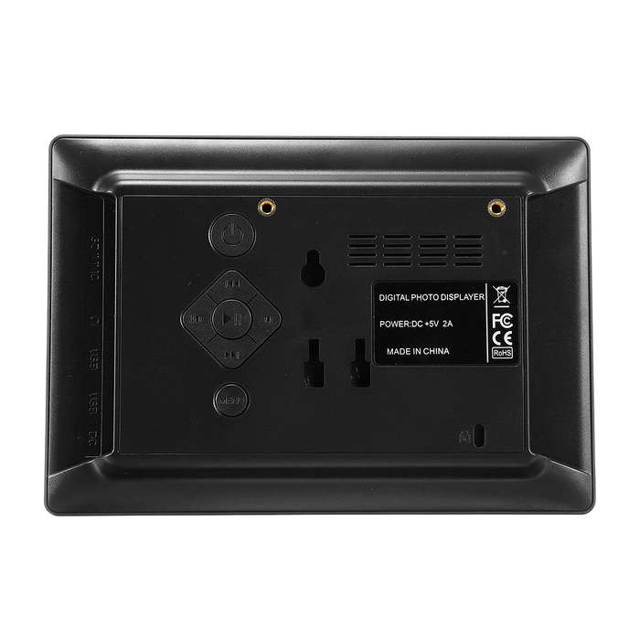 Black - 7 Inch 16:9 HD Digital Photo Frame Album Holder Stand Home Decor with Remote Control