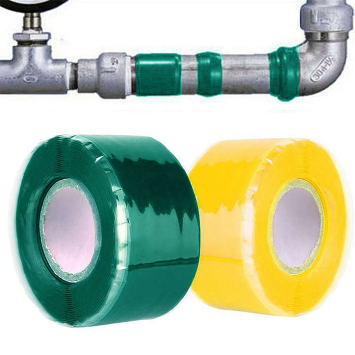 Red - 2.5cmx3m Waterproof Silicone Adhesive Tape Pipe Repair Tape Self Fixable Tape Stop Leak Seal I