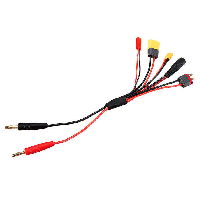Banana Plug - 20cm 20AWG 4.0mm Banana Plug to XT60 XT30 DC5.5 T Plug Charger Adapter Cable for IMAX