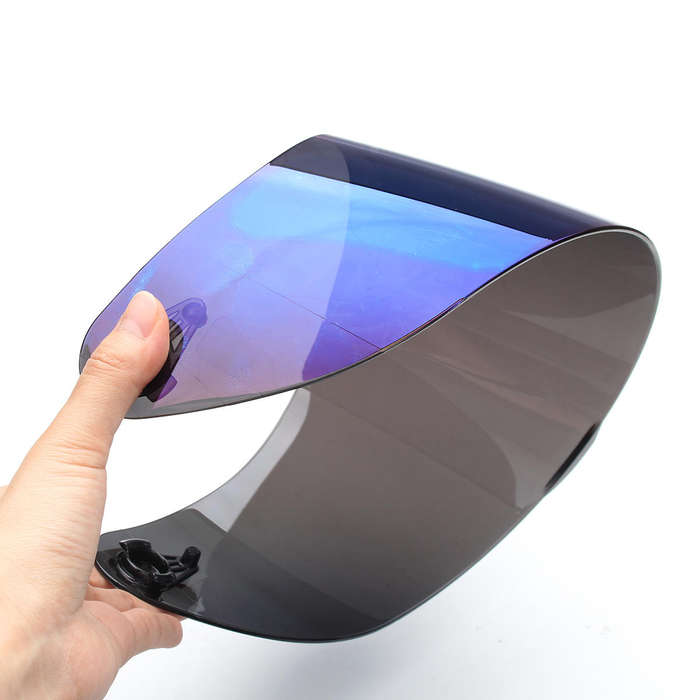 Blue - Motorcycle Motocross Wind Shield Helmet Lens Visor Full Face For AGV K3SV K5