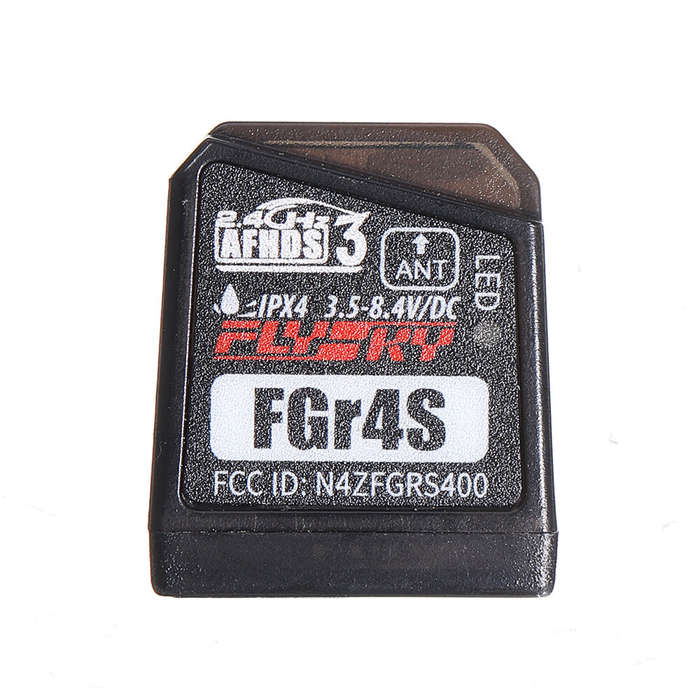 Black - Flysky FGr4S V2 Receiver Built-in Single-Antenna Bidirectional PPM / IBUS Output for NB4 PL1