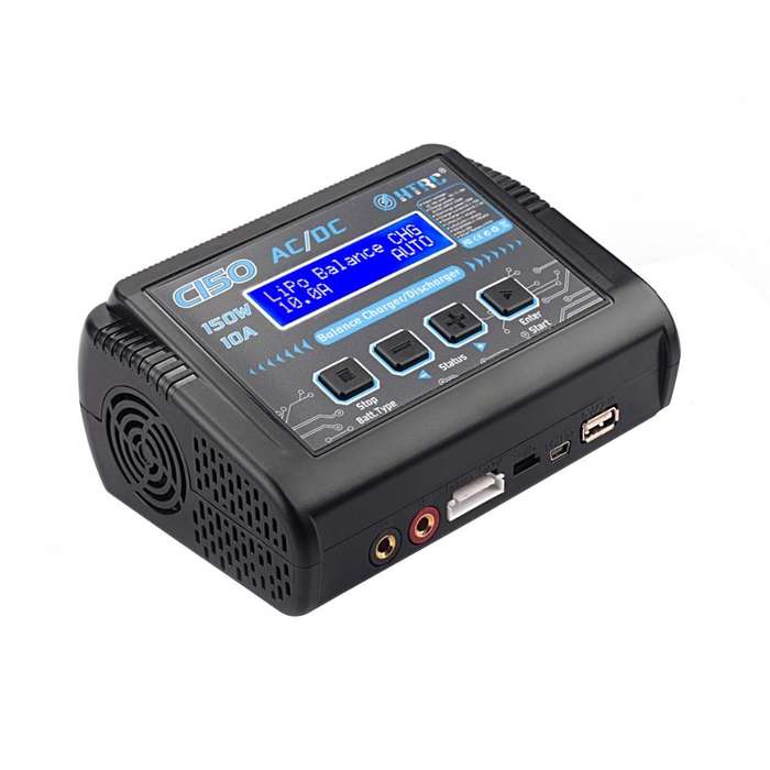 EU Plug - HTRC C150 150W 10A AC/DC Balance Charger Discharger for 1-6S LiPo Battery